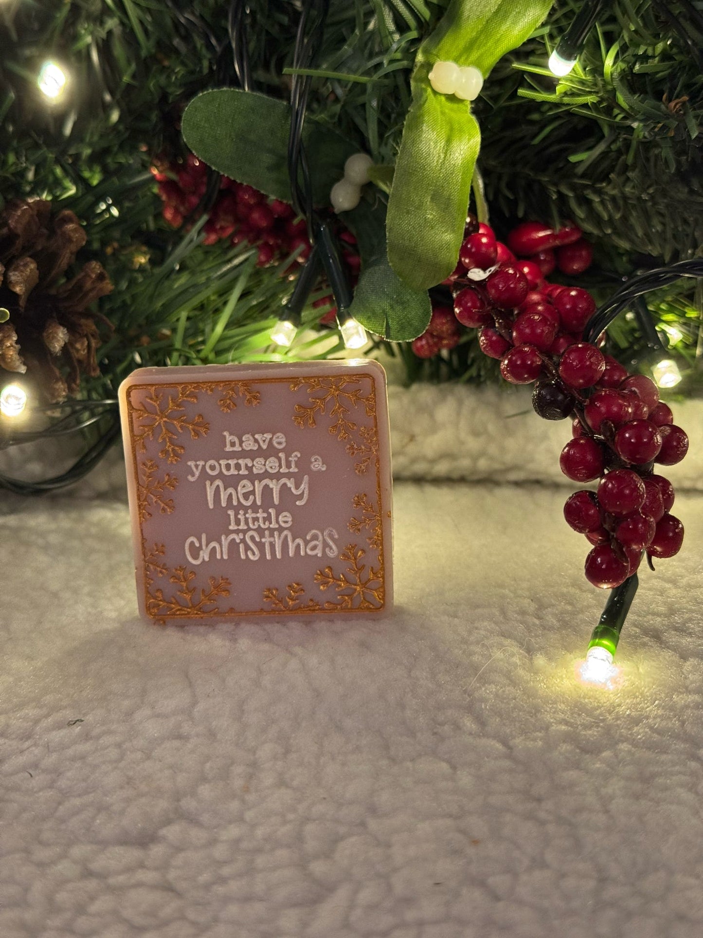 Merry Little Christmas Wax Square