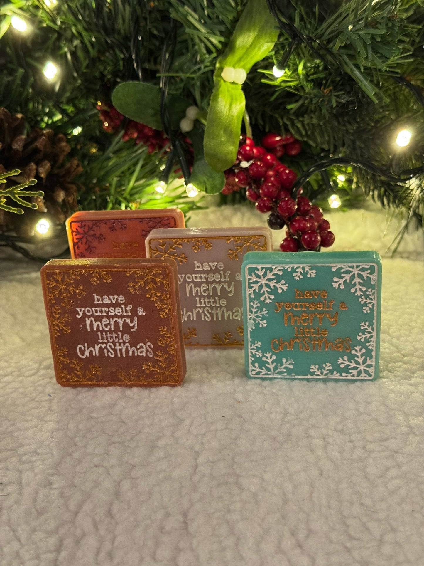 Merry Little Christmas Wax Square