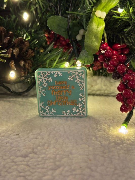 Merry Little Christmas Wax Square